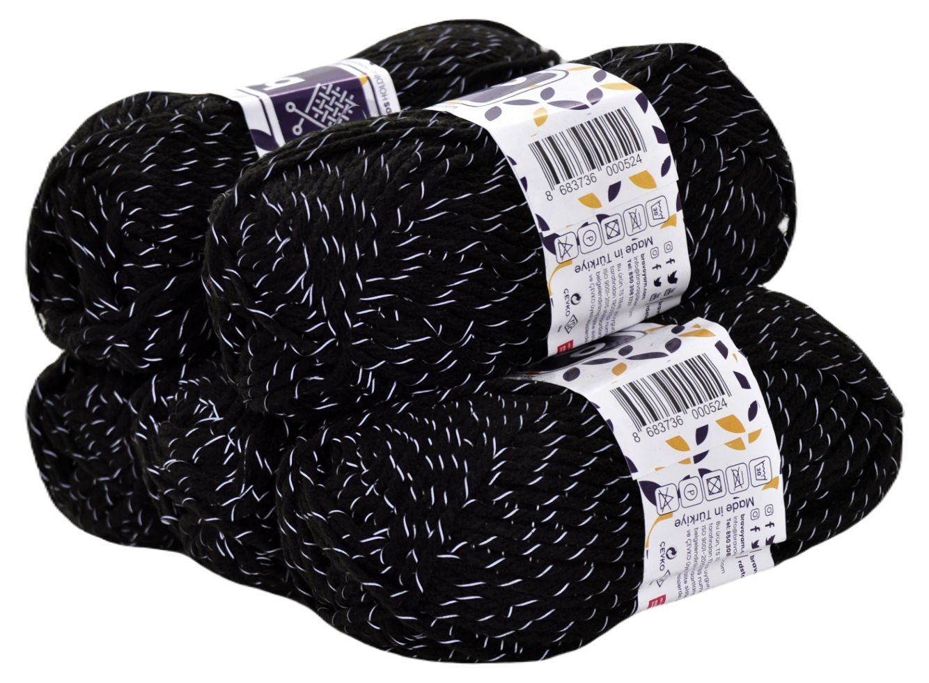 Yün Karışımlı Siyah 5'li Paket
