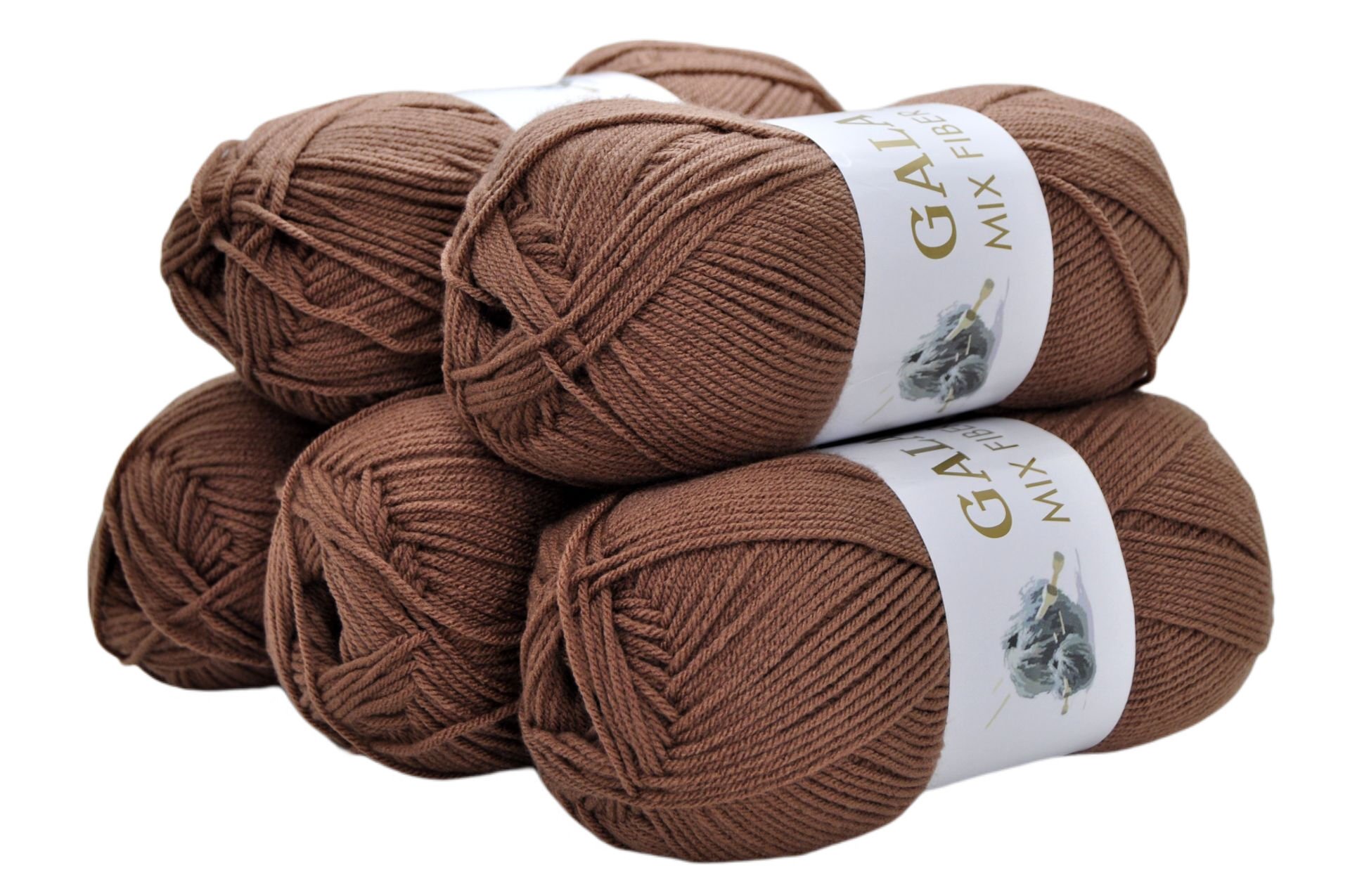 Gala Mix Fiber Akrilik Kahverengi 5'li Paket