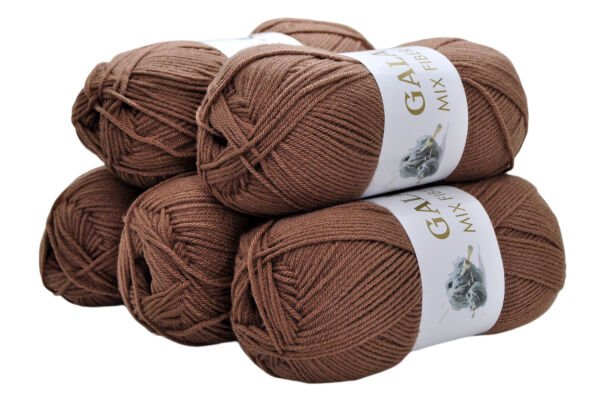 Gala Mix Fiber Akrilik Kahverengi 5'li Paket