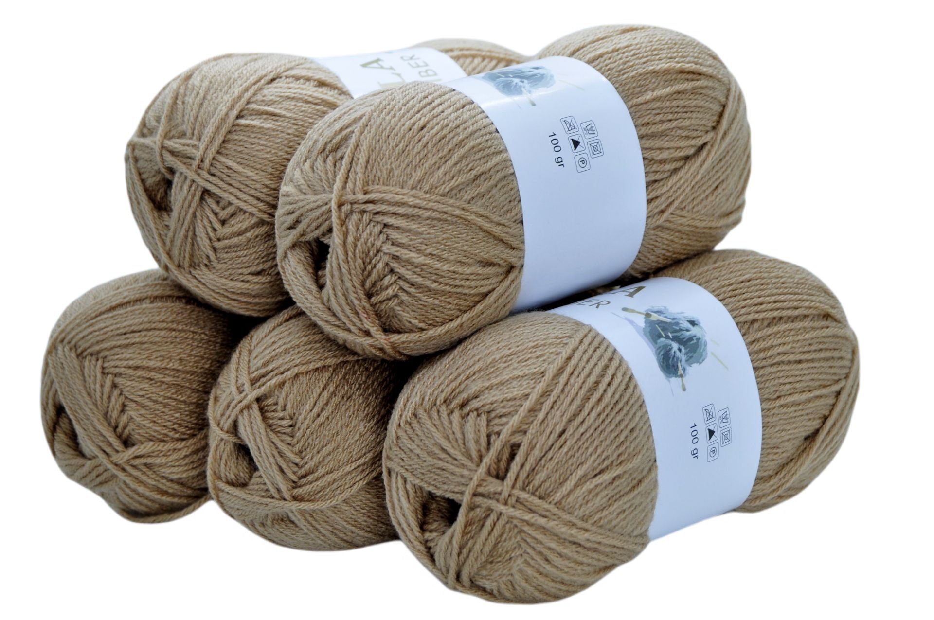 Gala Mix Fiber Akrilik Sütlü Kahve 5'li Paket