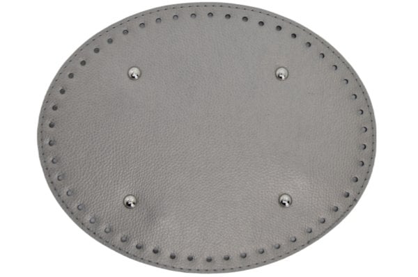 Oval Deri Çanta Tabanı 20x25 cm. Gri