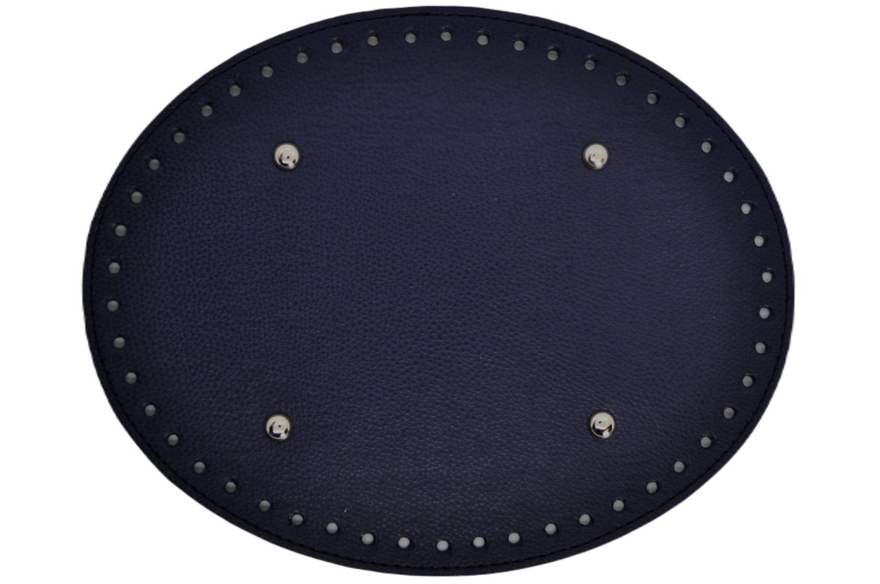 Oval Deri Çanta Tabanı 20x25 cm.  Lacivert