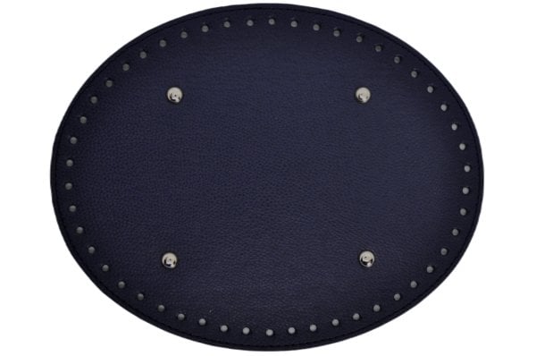 Oval Deri Çanta Tabanı 20x25 cm.  Lacivert