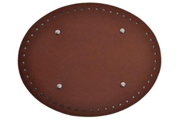 Oval Deri Çanta Tabanı 20x25 cm. Taba