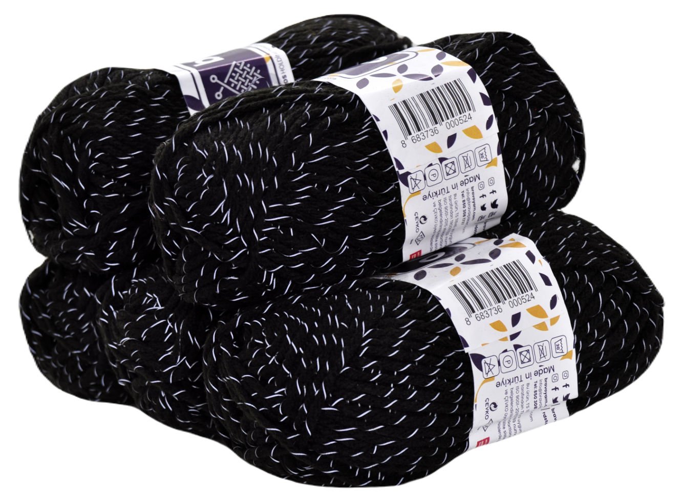 Yün Karışımlı Siyah 5'li Paket