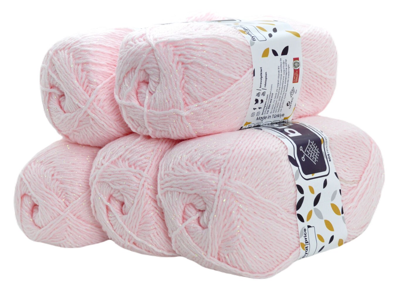 Simli Pembe 5'li Paket