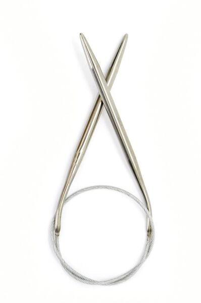 40 cm. Çelik Misinalı Şiş