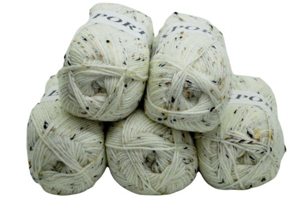Akrilik Tweed Krem 5'li Paket