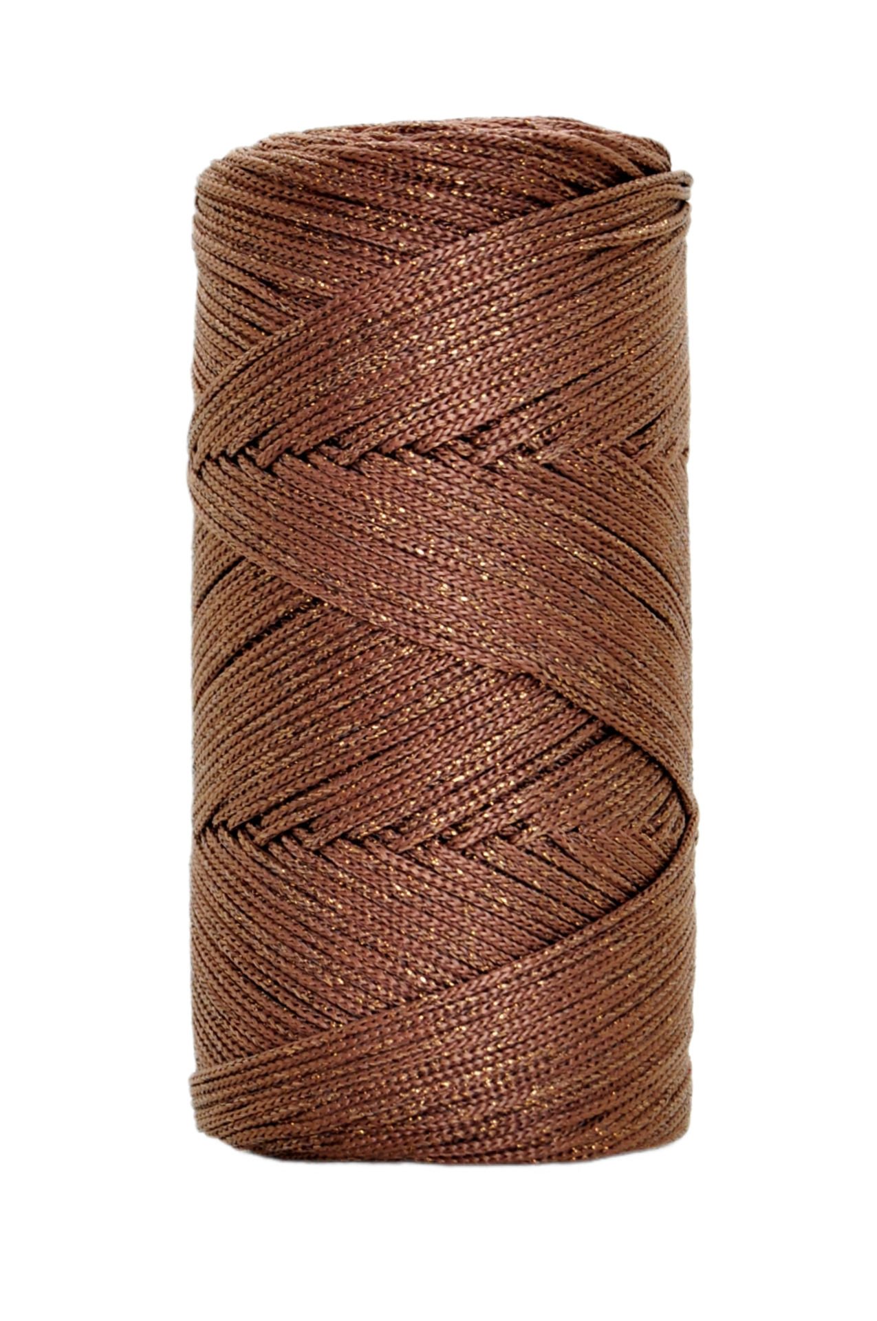 Simli Polyester Makrome 200 gr. Bakır